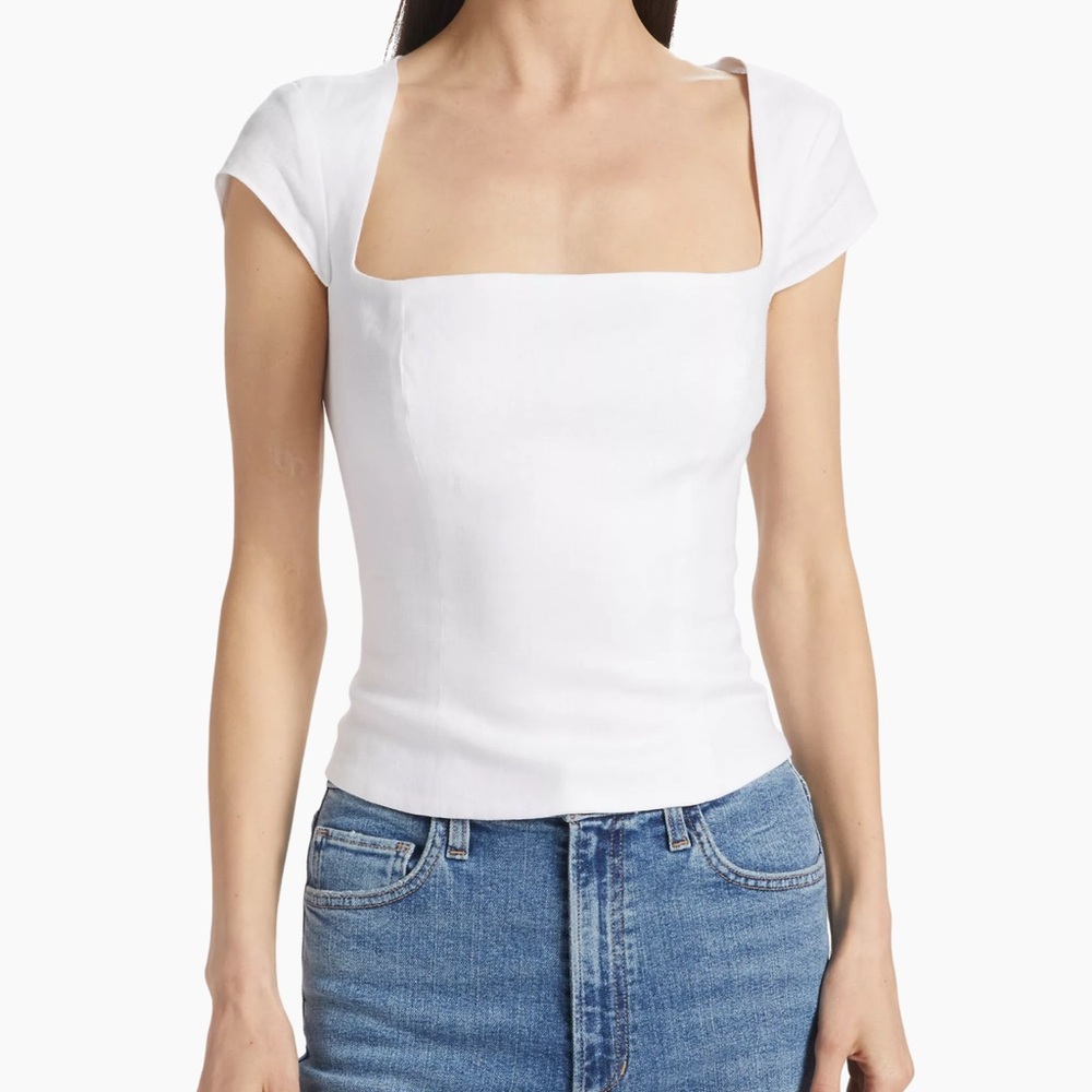 Reformation Cora Linen Top